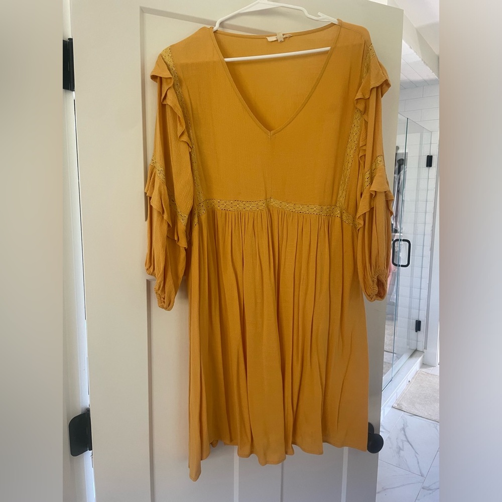 Mustard Yellow Dress by Easel